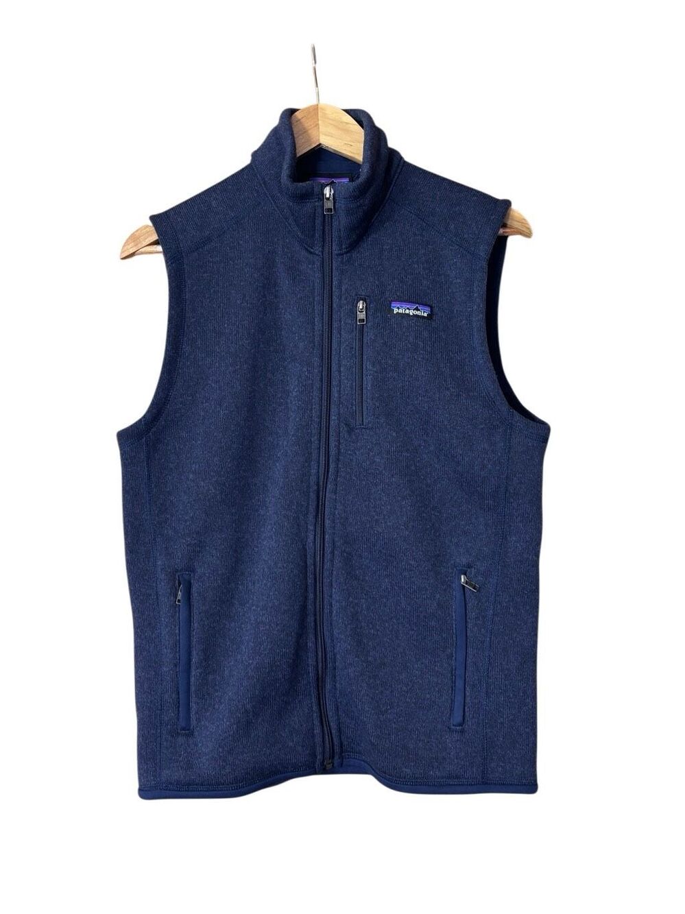 Patagonia Men's Better Sweater Fleece Vest full-zip small navy blue